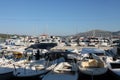 The port on the island of Ciovo, Croatia with snow-white yachts