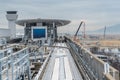 Port Island Line, Port Liner, urban automated guideway transit rail system in Kobe, Japan connecting Kobe airport to Sannomiya