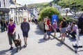 Port Issac hot sunny summers afternoon walking in the sun Royalty Free Stock Photo