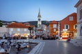 The port of Jelsa in Hvar Island at night, Croatia Royalty Free Stock Photo