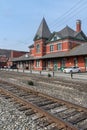 A vertical view of the historic Port Jervis station. Built in 1892 as a passenger station