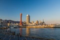 Port of Kobe skyline in beautiful afternoon, Kansai, Japan