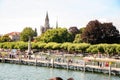 The port of Konstanz on Constance lake Royalty Free Stock Photo