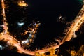 Port of Kotor with Boats Seen from Lookout at Night, Montenegro