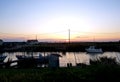 The port of La Cayenne, a summer evening Royalty Free Stock Photo