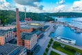 Port of Lahti and Sibelius Hall, Finland Royalty Free Stock Photo