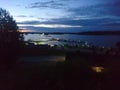 Lake saimaa at summer midnight Royalty Free Stock Photo