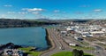 Port Of Larne roundabout and Harbour highway Co Antrim Northern Ireland 02-02-2023