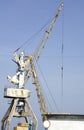 Port loading job by crane Trade Port Shipping Royalty Free Stock Photo