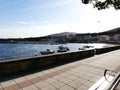 Fishing port and marina in the estuary. In Galicia Northwest Spain