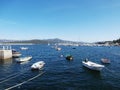 Fishing port and marina in the estuary. In Galicia Northwest Spain