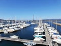 Fishing port and marina in the estuary. In Galicia Northwest Spain