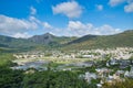 Port Louis Racing Track, aerial view from city fortress Royalty Free Stock Photo