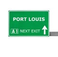 PORT LOUIS road sign isolated on white Royalty Free Stock Photo