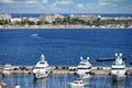 Port with luxury yachts in Cannes France Royalty Free Stock Photo