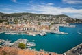 Port Lympia as seen from Colline du Chateau - Nice, France Royalty Free Stock Photo