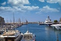 Port Lympia with luxury yachts and sailboats in Nice