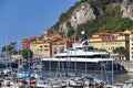 Port Lympia with yachts and sailboats in Nice