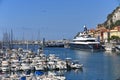 Port Lympia with yachts and sailboats in Nice France