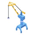 Port magnet crane icon, isometric style Royalty Free Stock Photo