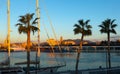 Port of Malaga in sunny morning Royalty Free Stock Photo