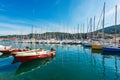 Port with Many Sailing Boats Moored - Lerici Gulf of La Spezia Liguria Italy