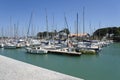 Maritime port in oleron Island, beautiful blue water and sky Royalty Free Stock Photo