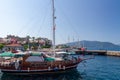 Port Marmaris. The yacht is moored Royalty Free Stock Photo