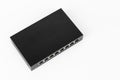 8-port 10 or 100 Mbps Fast Ethernet switch.  Components to create a small network Royalty Free Stock Photo