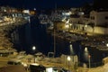 Port of menorca at dusk