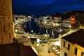 Port of menorca at dusk