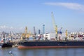 Montevideo. Uruguay. city view from the port. Antel Tower .