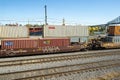 Containers and trains at Montreal port