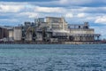 Port activity, grains silos in Montreal