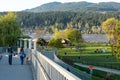 Burrard Inlet during sunset time. Rocky Point Park. Port Moody