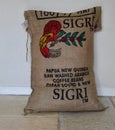 Port Moresby, New Guinea - august 29 2020 : coffee beans bag