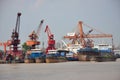 Port of Nanjing, China Royalty Free Stock Photo