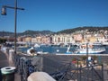 Port of Nice. Nice located on the French Riviera, on the southeast coast of France in the Mediterranean Sea, at the foot of the Al