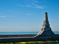 Port with obelisk, Istanbul, Turkey. Royalty Free Stock Photo