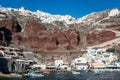 From the port of Oia in Santorini, Greece. Royalty Free Stock Photo