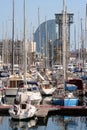 Port Olimpic Marina in Barcelona Royalty Free Stock Photo