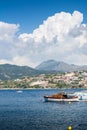 The Port of Palinuro, in Italy, on Cloudy Sky Background Royalty Free Stock Photo