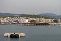 Port of Palma de Mallorca, Bellver Castle. Palma de Mallorca. Balearics. Spain. Europe. July 12, 2021 Royalty Free Stock Photo