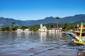 Port of Paraty, Brazil with colorful tourist and fishing boats in the bay between Rio de Janeiro and Sao Paulo