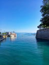 Port of Peschiera del Garda in the morning Royalty Free Stock Photo