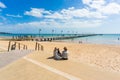 Port Phillip Bay and foreshore in Frankston, Melbourne Royalty Free Stock Photo