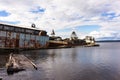 Port pier in the city of Petrozavodsk.