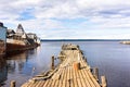 Port pier in the city of Petrozavodsk.