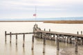 Port pier at The Neusiedl am See lake, Austria