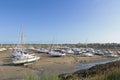 Port of Portbail in France, Normandy in tidal with Boats